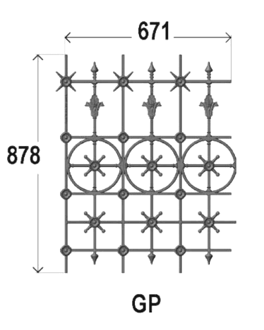 Balustrade, rambarde ouvragée en fonte