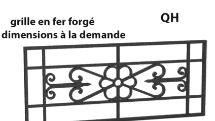 Grille en fer forgé - Référence QH