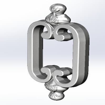 Grille de balcon, garde-corps en fonte — ref NW - Thumbnail 3