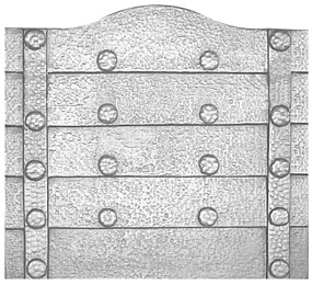 Plaque de cheminée salamandre Dommartin grise H. 49cm X L. 69cm