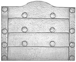 Plaque cheminée décorée Losilet 60-69 cm - SP022A