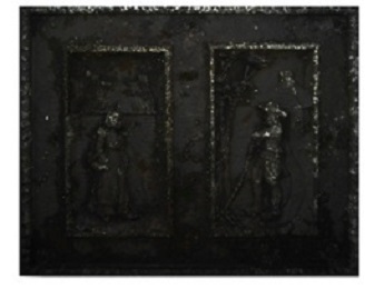 Plaque décorée de cheminée flc8