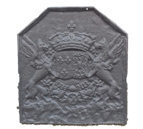 Plaque décorée de cheminée fl624