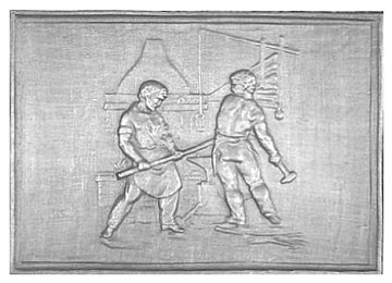 plaque cheminee decoree 70-79 cm loiselet - SP019BSF