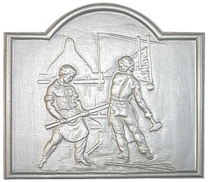 plaque cheminee decoree 70-79 cm loiselet - RP0214F