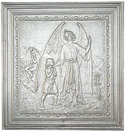 plaque cheminee decoree 70-79 cm loiselet - RP0468