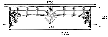 garde-corps, barre d'appui, appui de fenêtre, balustrade, en fonte moulée et fer forgé_LOISELET_DT