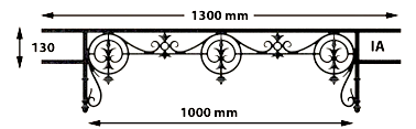 garde-corps, barre d'appui, appui de fenêtre, balustrade, en fonte moulée et fer forgé_LOISELET_SD