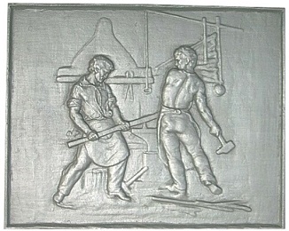 plaque cheminee decoree 70-79 cm loiselet - RP0214B