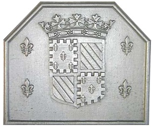 Plaque cheminée décorée Losilet 60-69 cm - RP0467