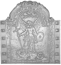 plaque cheminee decoree 70-79 cm loiselet - RP0049