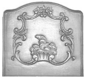 plaque de cheminee decoree loiselet 70 - 79 cm - SP050D