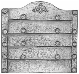 plaque de cheminee decoree loiselet 70 - 79 cm - RP0189