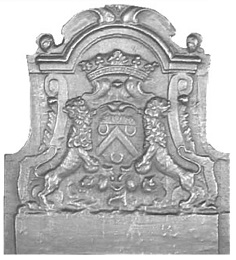 plaque de cheminee decoree loiselet 70 - 79 cm - RP0077
