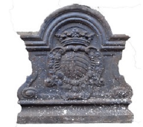 Plaque décorée de cheminée fl633