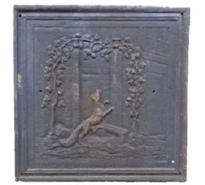 Plaque décorée de cheminée fl634