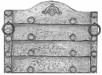 plaque de cheminee decoree loiselet 70 - 79 cm - RP0211AX
