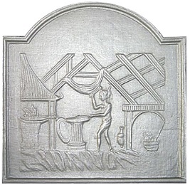 plaque de cheminee decoree loiselet 70 - 79 cm - RP0472