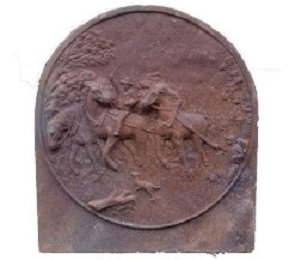 Plaque décorée de cheminée fl179