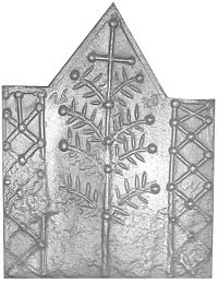 plaque cheminee decoree loiselet RP0033