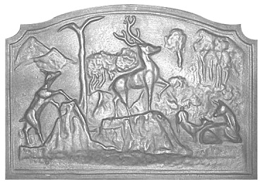plaque cheminee decoree 70-79 cm loiselet - SP021C