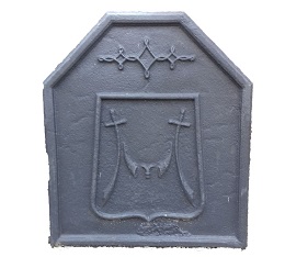 Plaque décorée de cheminée fl625