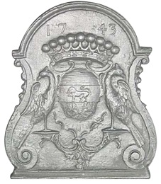 Plaque cheminée décorée Losilet 60-69 cm - RP0447