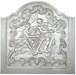 plaque de cheminee decoree loiselet 70 - 79 cm - RP0479