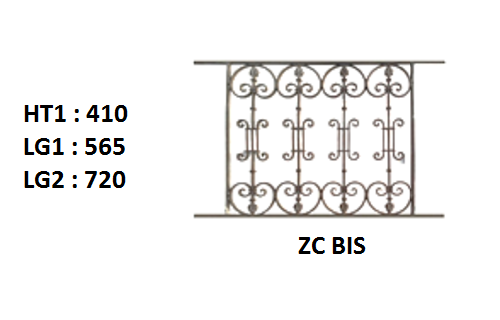 Grille de balcon Gard Corps Balustrade loiselet - ZC Bis